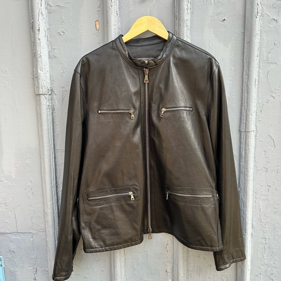 John Varvatos black sheepskin leather jacket, size 56 (XL) - Picture 3 of 11